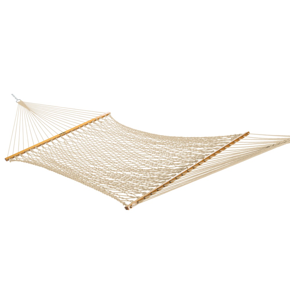 Deluxe DURACORD® Rope Hammock with TRI-BEAM® Steel Hammock Stand and Optional Long Plush Hammock Pillow