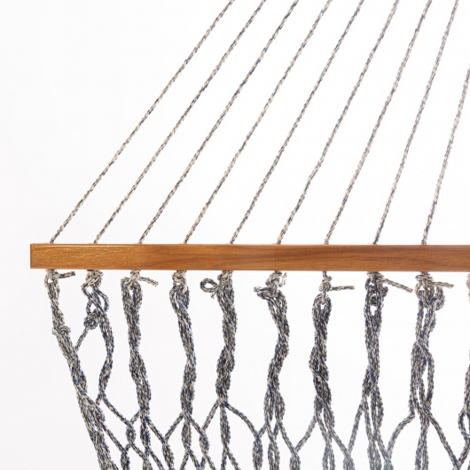 DURACORD® Large Original Rope Hammock - Navy Oatmeal Heirloom Tweed