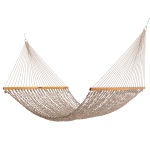Large DURACORD® Rope Hammock with TRI-BEAM® Steel Hammock Stand and Hammock Pillow
