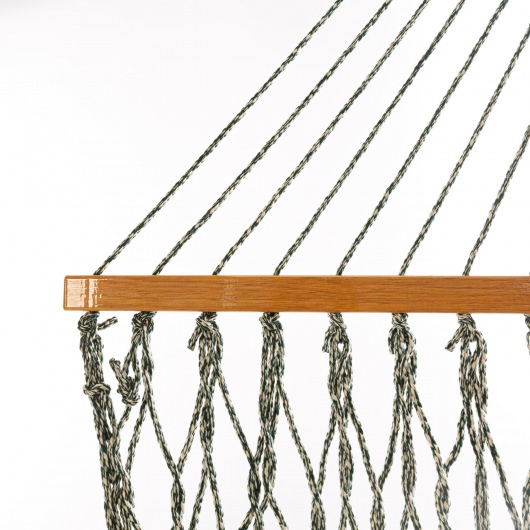 DURACORD® Deluxe Original Rope Hammock - Green Oatmeal Heirloom Tweed
