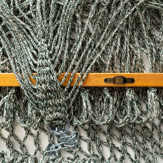 DURACORD® Deluxe Original Rope Hammock - Green Oatmeal Heirloom Tweed