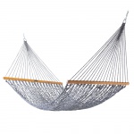 Large DURACORD® Rope Hammock with TRI-BEAM® Steel Hammock Stand and Hammock Pillow