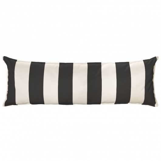 Long Sunbrella Hammock Pillow - Cabana Black