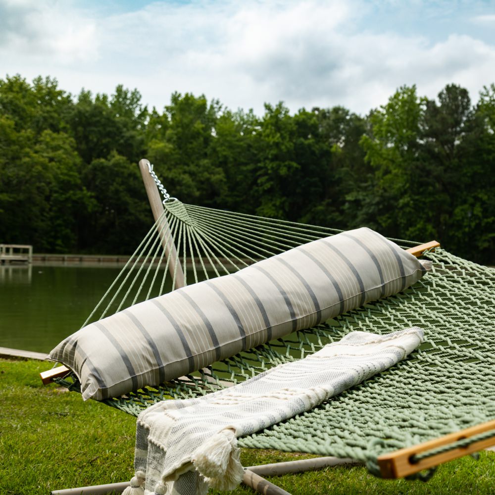 Long Sunbrella Hammock Pillow - Cove Pebble