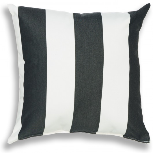 Sunbrella Cabana Black Outdoor Pillow 20 in x 20 in Square