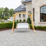 Curved Oak Double Deluxe Bella Dura Cushion Swing - Atoll Royalty