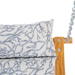 Curved Oak Double Deluxe Bella Dura Cushion Swing - Atoll Royalty