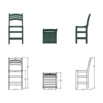 DURAWOOD® Poly Casual Counter Height Chair