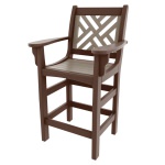 DURAWOOD® Poly Chippendale Counter Height Chair with Arms