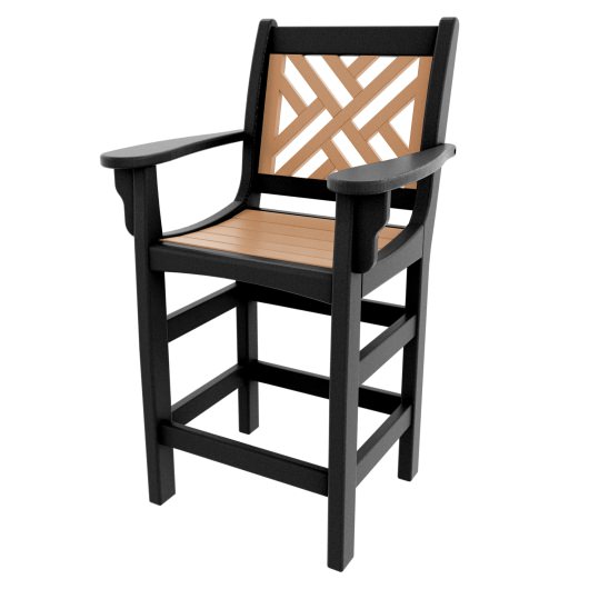 DURAWOOD® Poly Chippendale Counter Height Chair with Arms