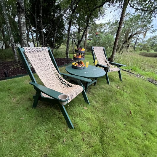 DURAWOOD® Poly 3 Piece Coastal Chair and Conversation Table Set