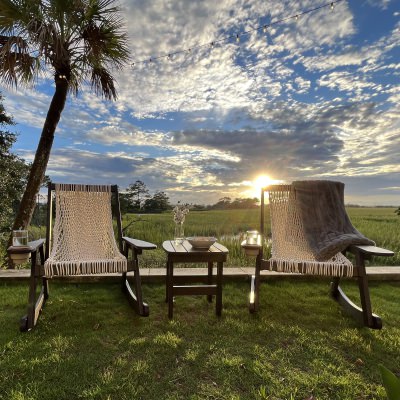 DURAWOOD® Poly 3 Piece Coastal Rocker and Side Table Set