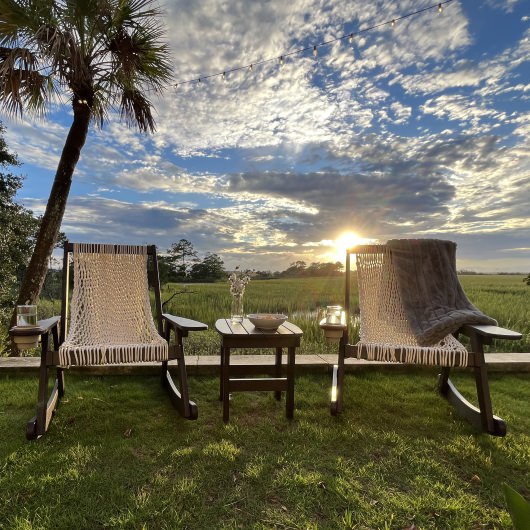 DURAWOOD® Poly 3 Piece Coastal Rocker and Side Table Set