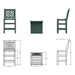 DURAWOOD® Poly Chippendale Counter Height Chair