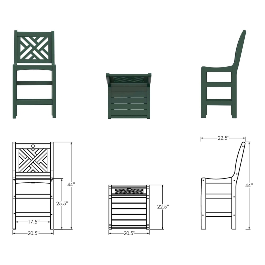 DURAWOOD® Poly Chippendale Counter Height Chair