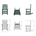 DURAWOOD® Poly Chippendale Porch Rocker