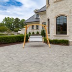 Curved Oak Double Deluxe Bella Dura Cushion Swing - Festoon Mist