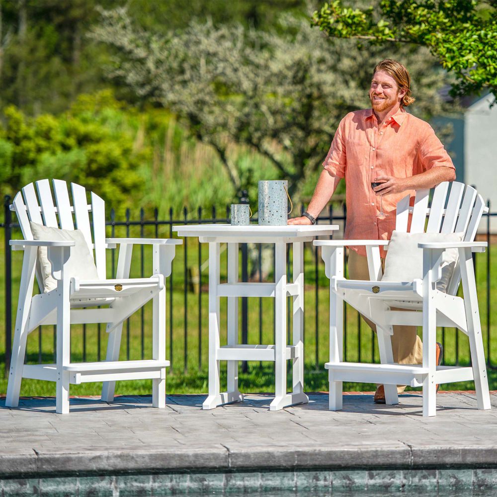 DURAWOOD® Poly Crescent Counter Height Chair