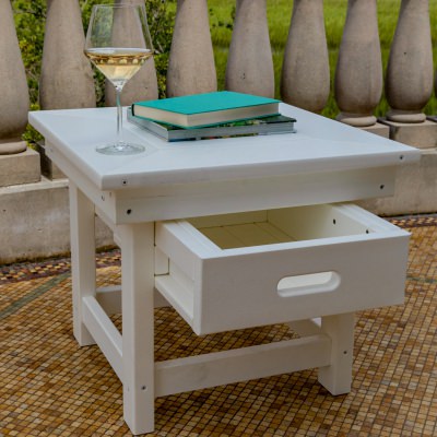 DURAWOOD® Poly Comfort Side Table with Drawer