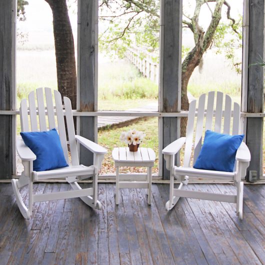 DURAWOOD® Poly 3 Piece Vertical Porch Rocker Set