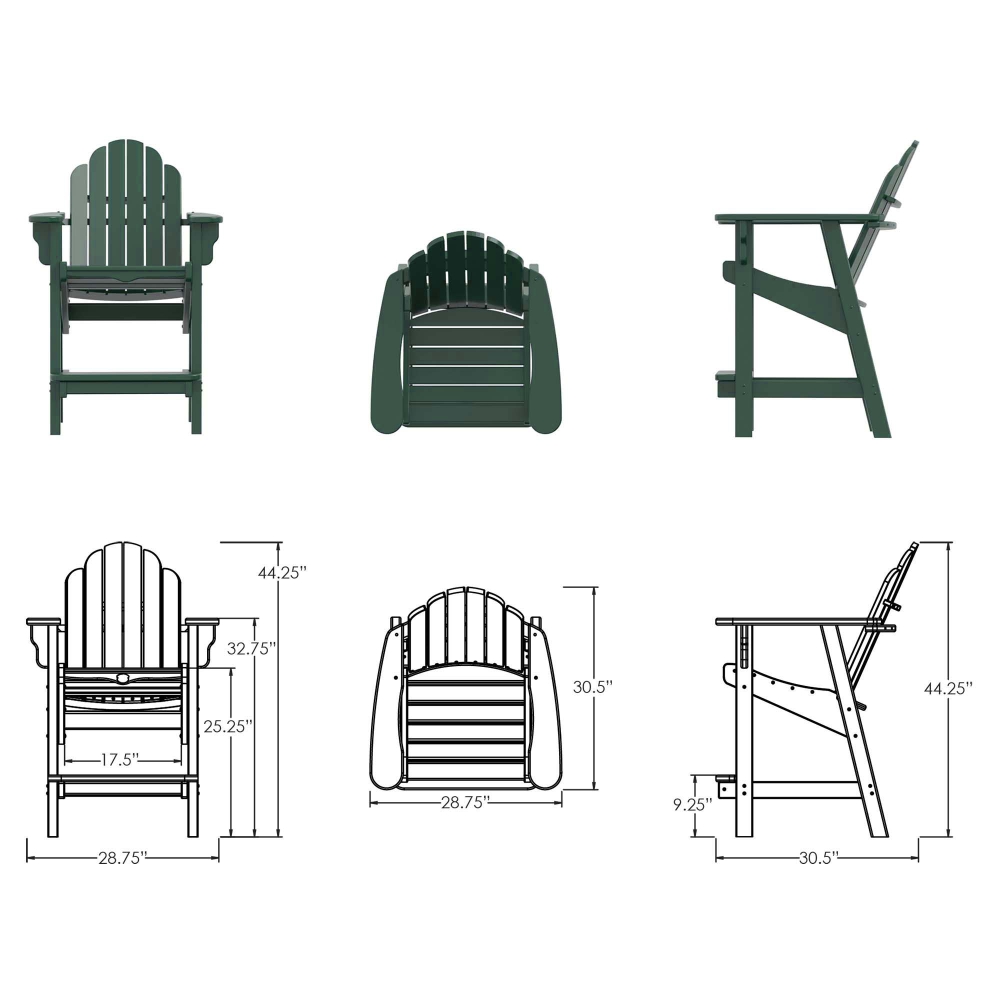 DURAWOOD® Poly Essentials Counter Height Chair