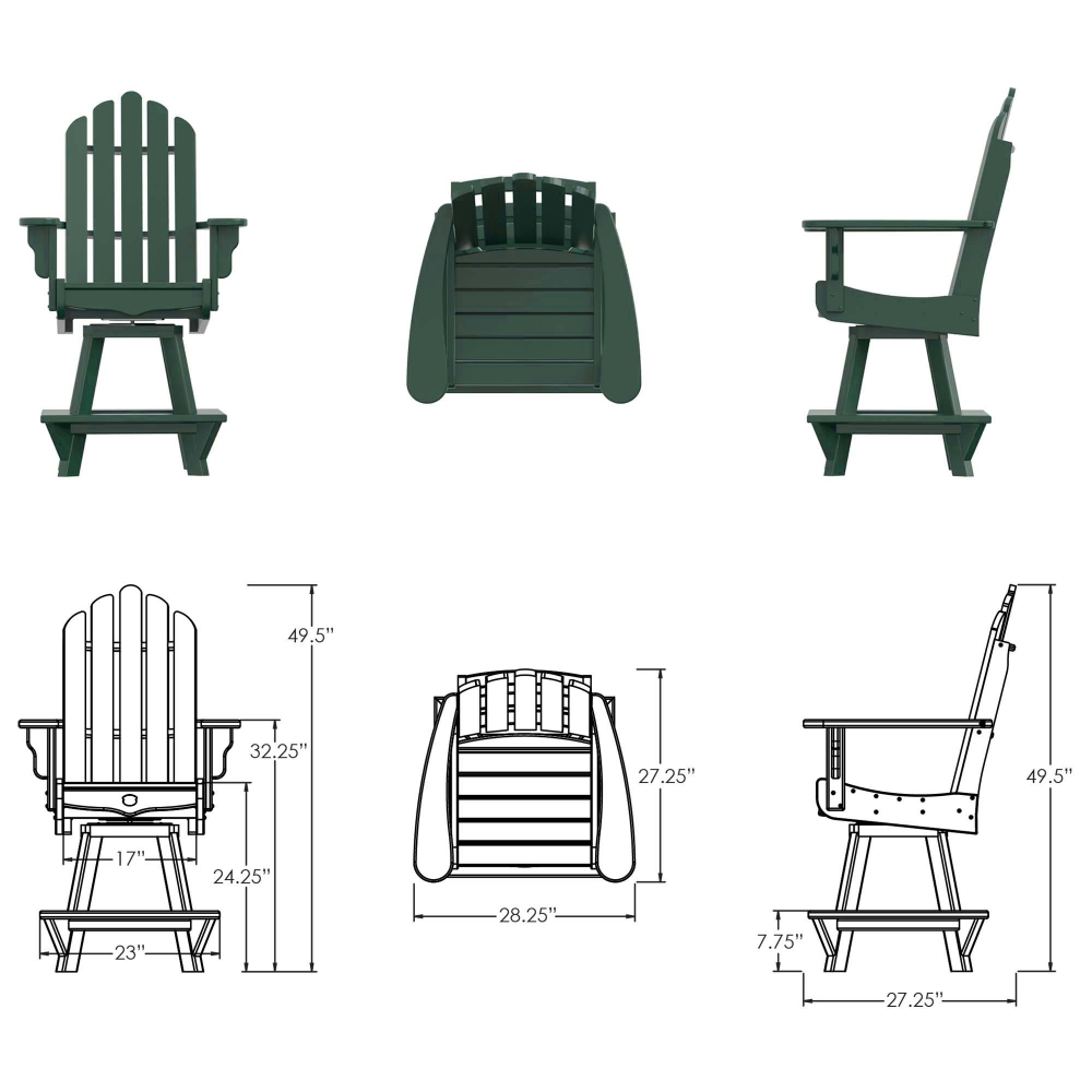 DURAWOOD® Poly Essentials Counter Height Swivel Chair