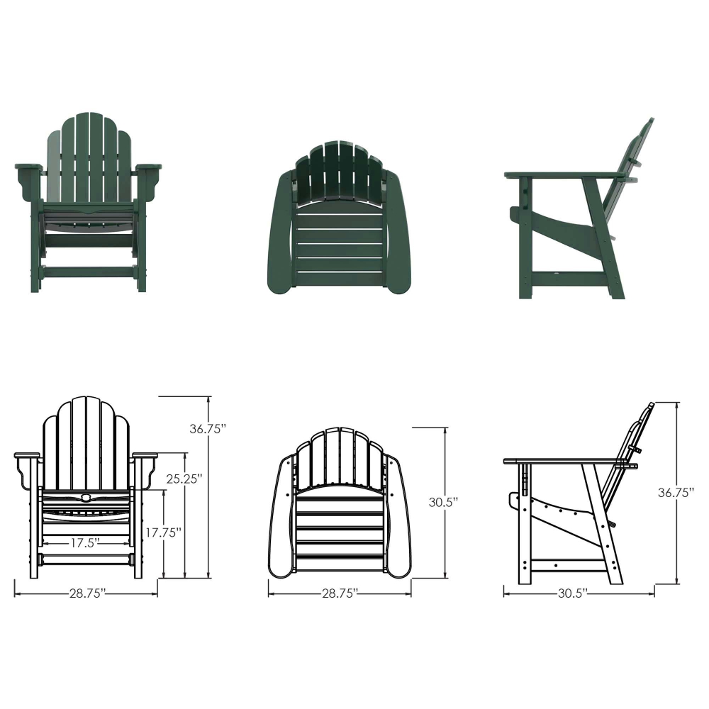 DURAWOOD® Poly Essentials Conversation Chair