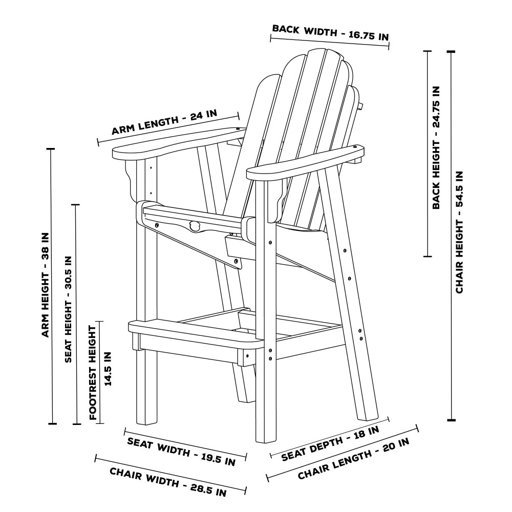 DURAWOOD® Poly Essentials Bar Height Chair