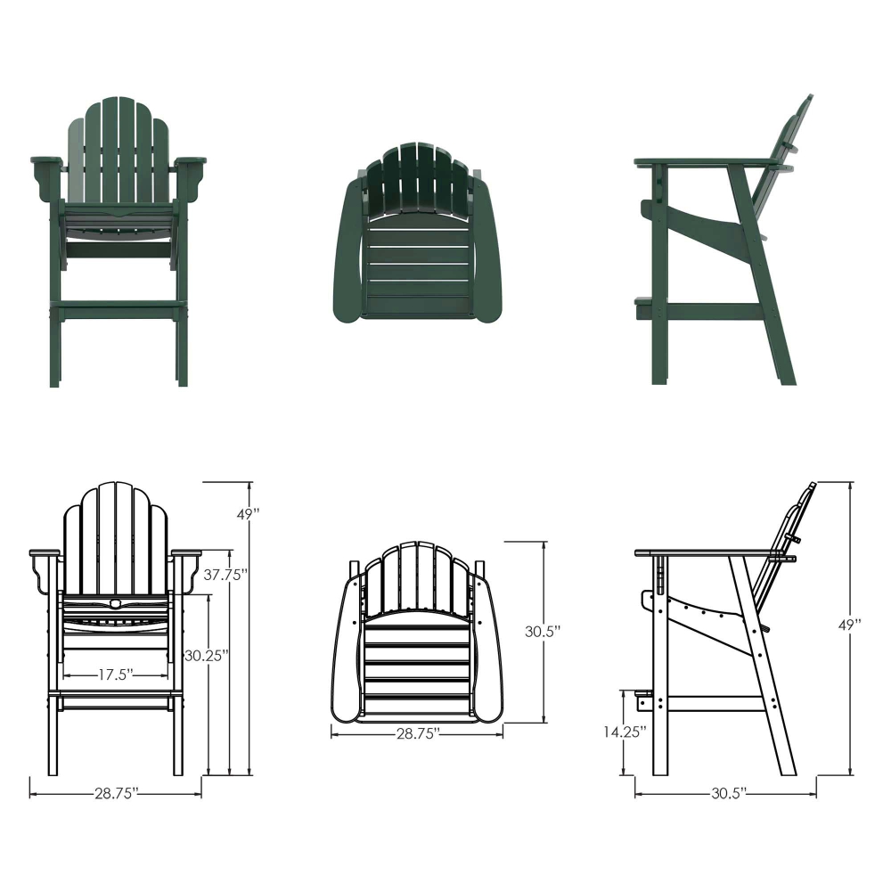 DURAWOOD® Poly Essentials Bar Height Chair