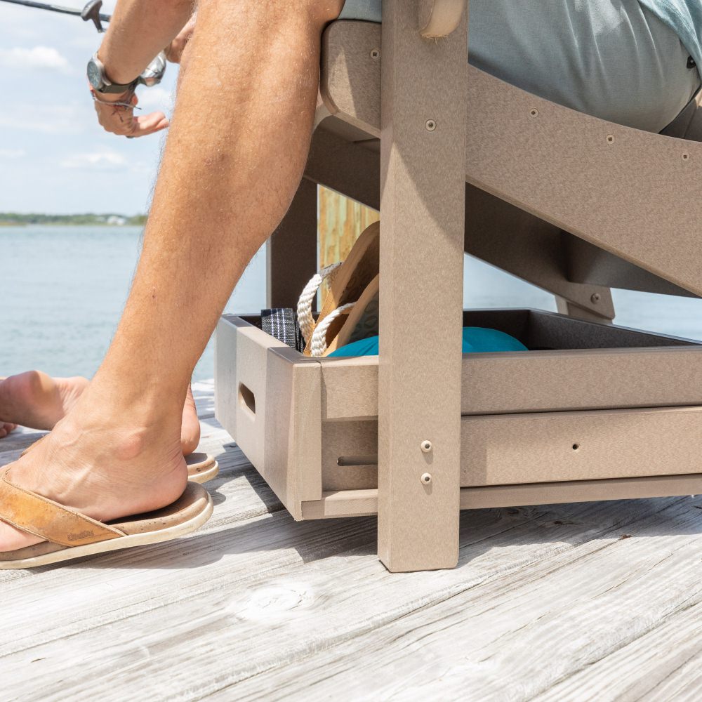 DURAWOOD® Poly 2 Piece Crescent Conversation Chair and Stowaway