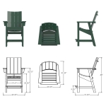 DURAWOOD® Poly Refined Counter Height Chair