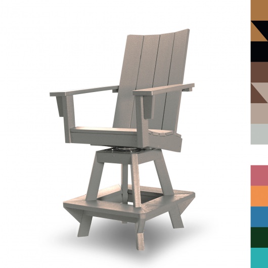 DURAWOOD® Poly 3 Piece Refined Counter Height Swivel Set