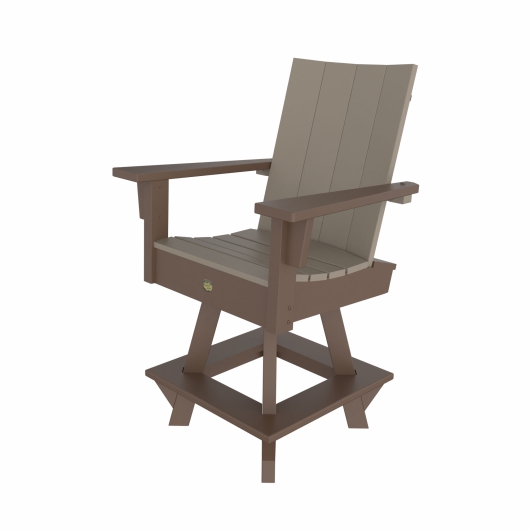 DURAWOOD® Poly 3 Piece Refined Counter Height Swivel Set