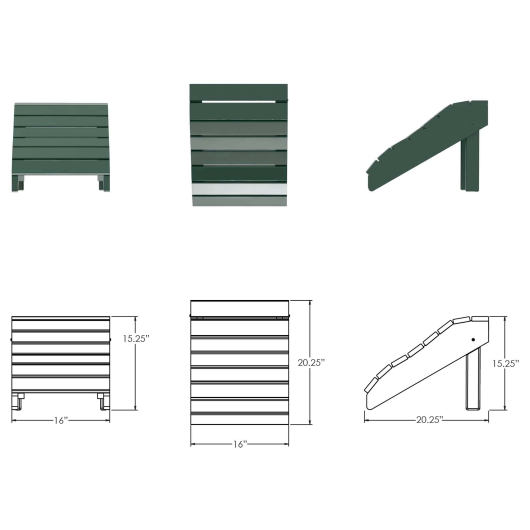 DURAWOOD® Poly Refined Footrest