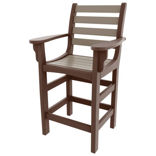 DURAWOOD® Poly Horizontal Counter Height Chair with Arms