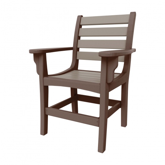 DURAWOOD® Poly Horizontal Dining Chair with Arms