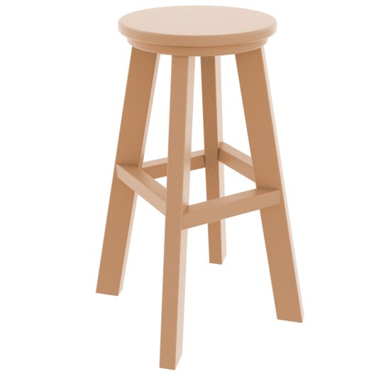 DURAWOOD® Poly Round Bar Height Stool