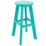 DURAWOOD® Poly Round Bar Height Stool