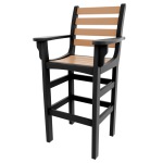 DURAWOOD® Poly Horizontal Bar Height Chair with Arms
