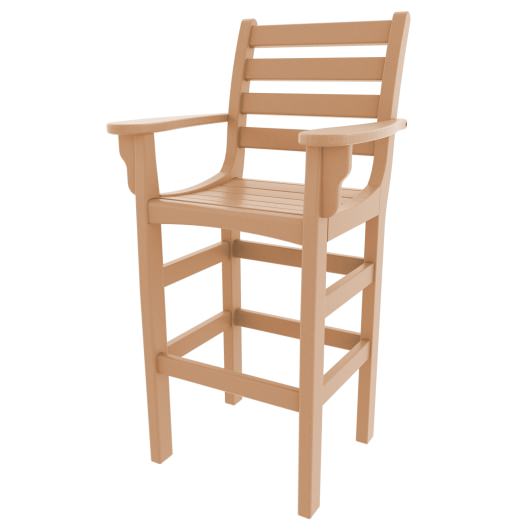 DURAWOOD® Poly Horizontal Bar Height Chair with Arms