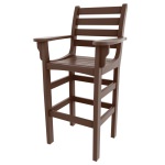 DURAWOOD® Poly Horizontal Bar Height Chair with Arms