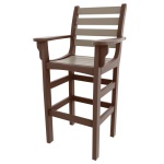 DURAWOOD® Poly Horizontal Bar Height Chair with Arms