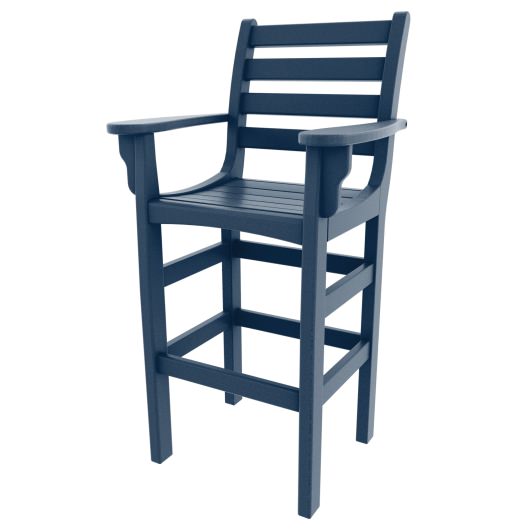 DURAWOOD® Poly Horizontal Bar Height Chair with Arms