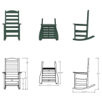 DURAWOOD® Poly Ladderback Porch Rocker