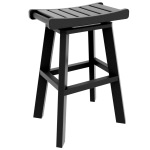 DURAWOOD® Poly Bar Height Swivel Saddle Stool
