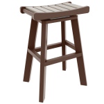 DURAWOOD® Poly Bar Height Swivel Saddle Stool