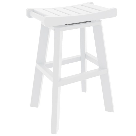 DURAWOOD® Poly Bar Height Swivel Saddle Stool