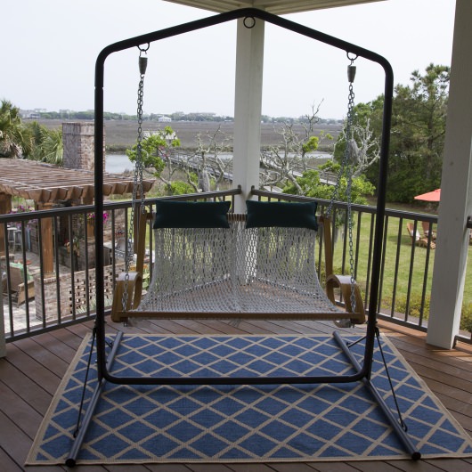 Double Duracord Rope Curved Arm Swing - White