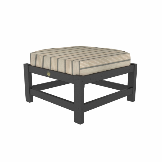 DURAWOOD® Poly Comfort Ottoman - Coastal Fog Palette