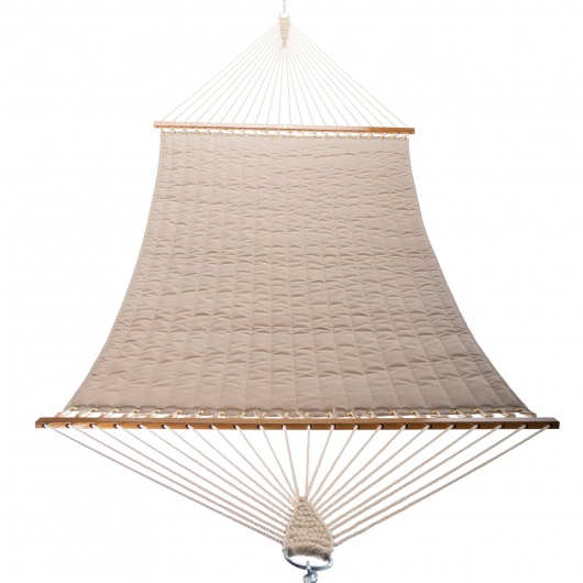 Large Quilted Sunbrella Fabric Hammock - Antique Beige